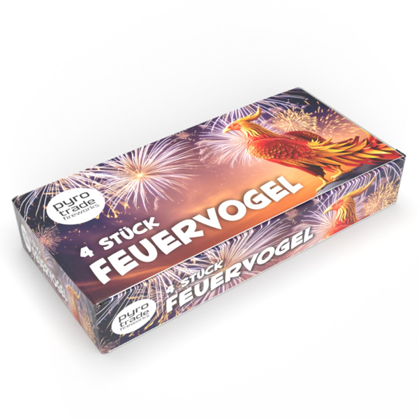 Feuervögel Mittel, 4er Pack