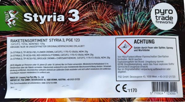 Styria 3 - 6x 20g Kugelraketen high quality  Neuheit 2024!